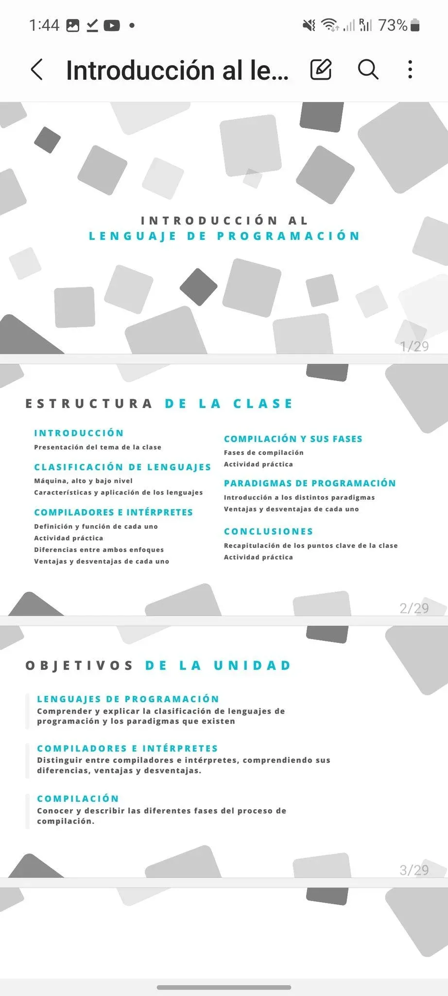 Class is in session.