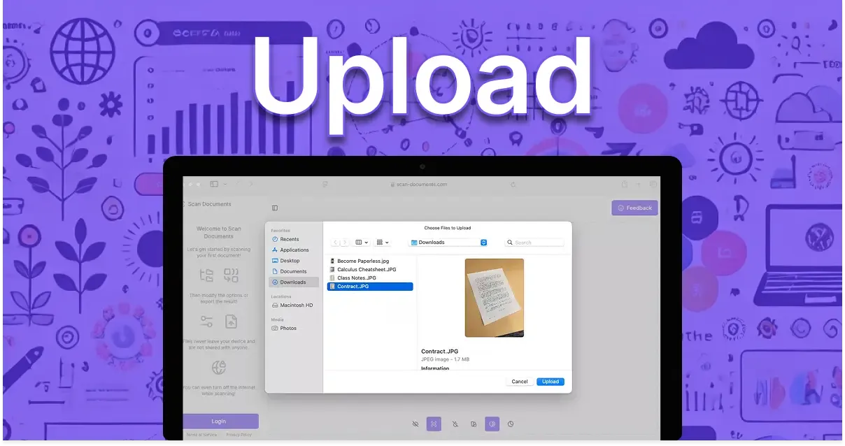 Upload your documents